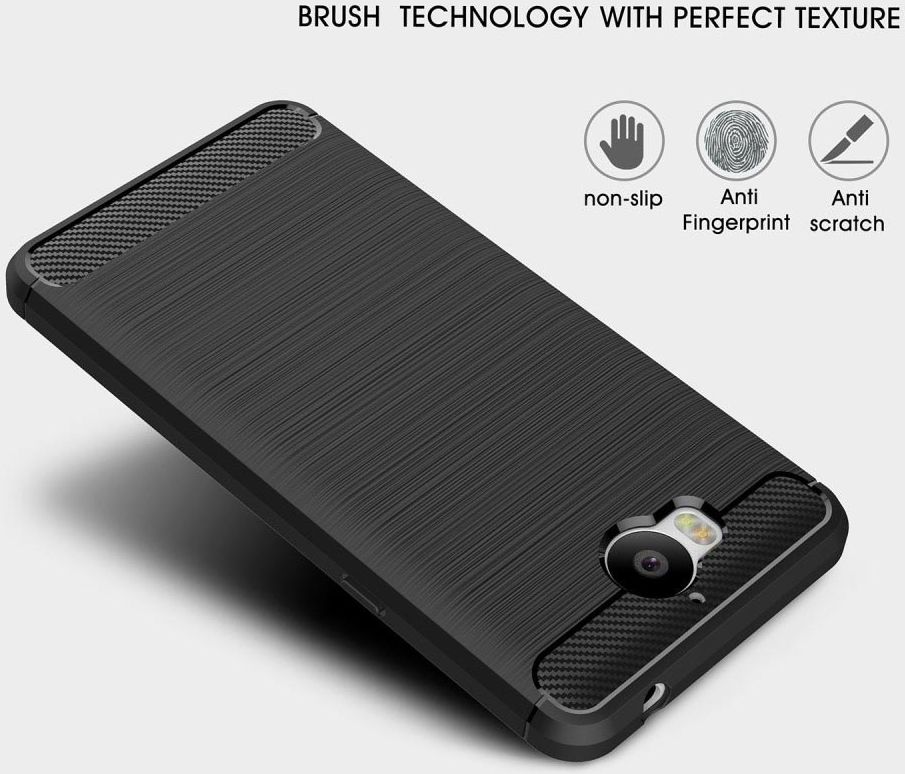 Huawei Y6 (2017) Geborsteld TPU Hoesje Rood afbeelding 6