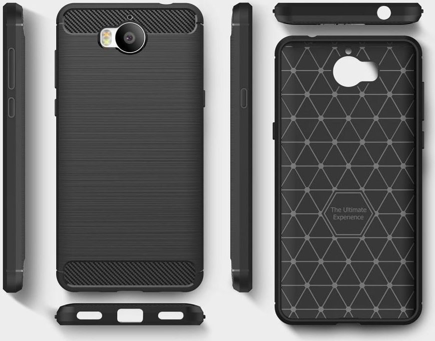 Huawei Y6 (2017) Geborsteld TPU Hoesje Rood afbeelding 7
