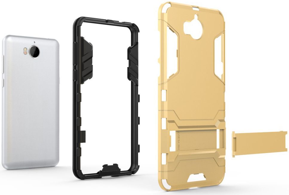 Huawei Y6 (2017) Hybride Kickstand Cover Grijs afbeelding 3
