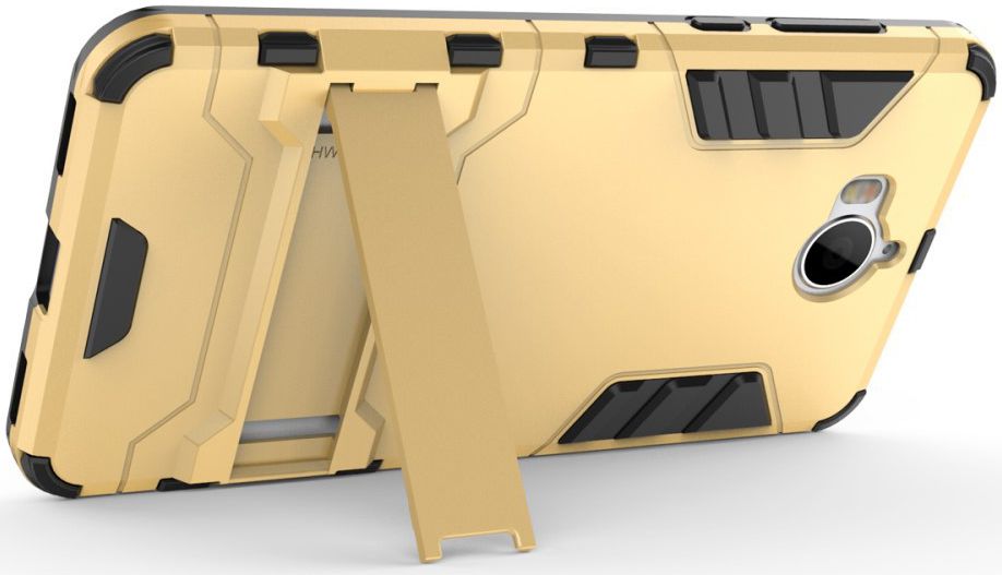 Huawei Y6 (2017) Hybride Kickstand Cover Grijs afbeelding 4