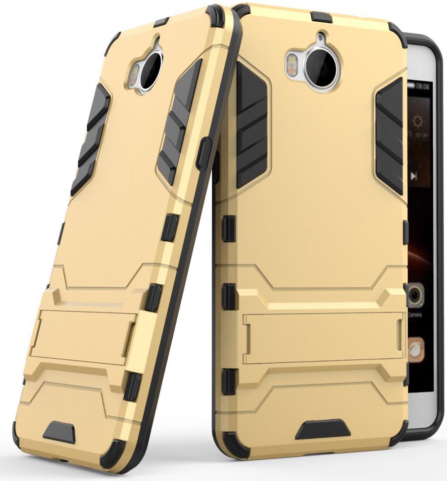 Huawei Y6 (2017) Hybride Kickstand Cover Goud afbeelding 4