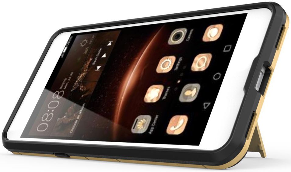 Huawei Y6 (2017) Hybride Kickstand Cover Goud afbeelding 7