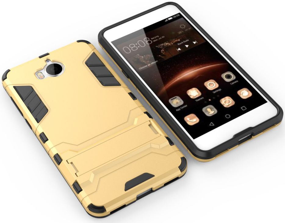 Huawei Y6 (2017) Hybride Kickstand Cover Goud afbeelding 8