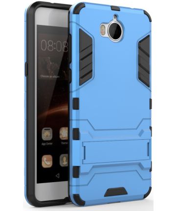Huawei Y6 (2017) Hybride Kickstand Cover Blauw Hoesjes