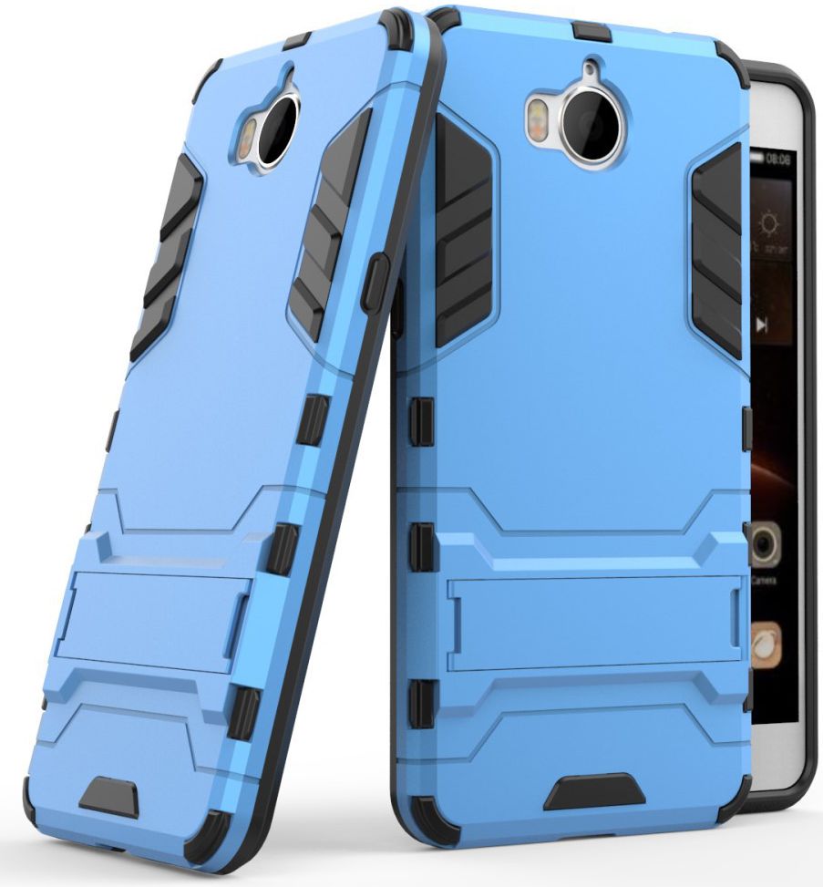 Huawei Y6 (2017) Hybride Kickstand Cover Blauw afbeelding 2