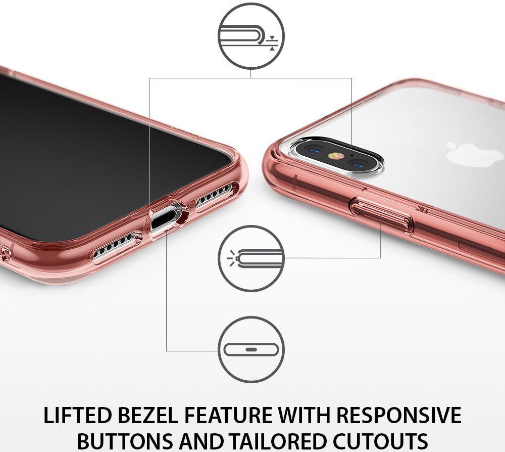 Ringke Fusion iPhone X Hoesje Doorzichtig Smoke Black afbeelding 8