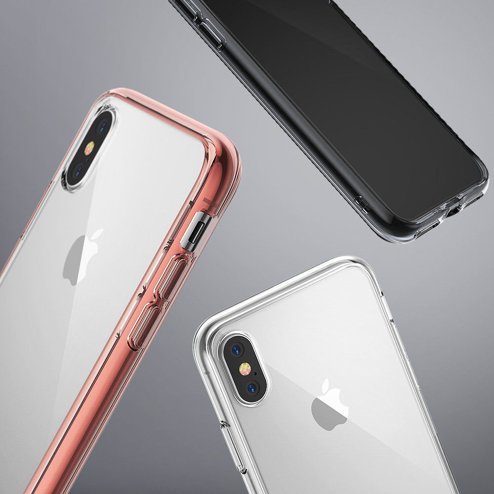Ringke Fusion iPhone X Hoesje Doorzichtig Smoke Black afbeelding 14