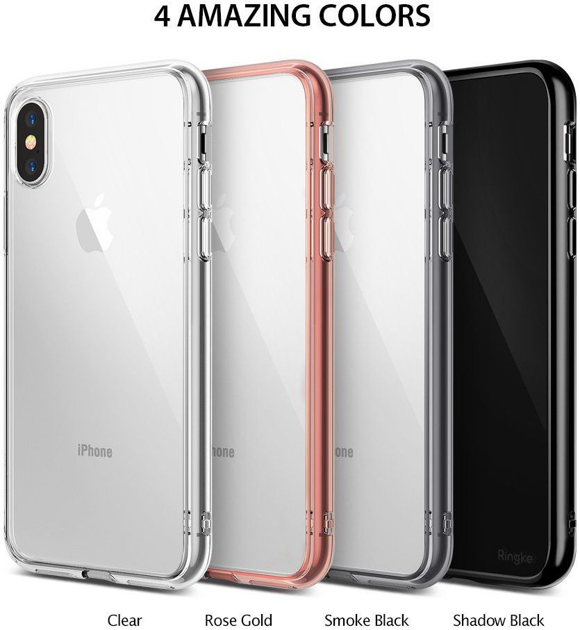 Ringke Fusion iPhone X Hoesje Doorzichtig Smoke Black afbeelding 15