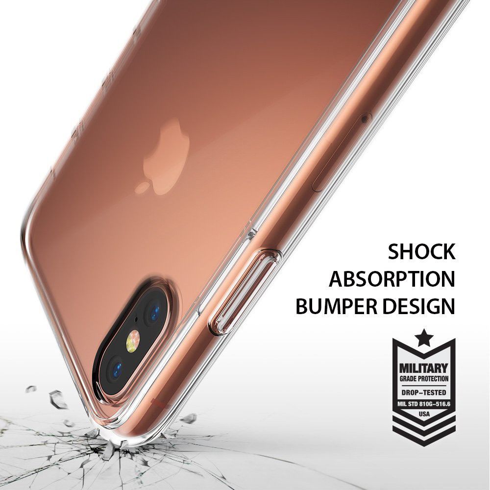 Ringke Fusion iPhone X Hoesje Doorzichtig Smoke Black afbeelding 9