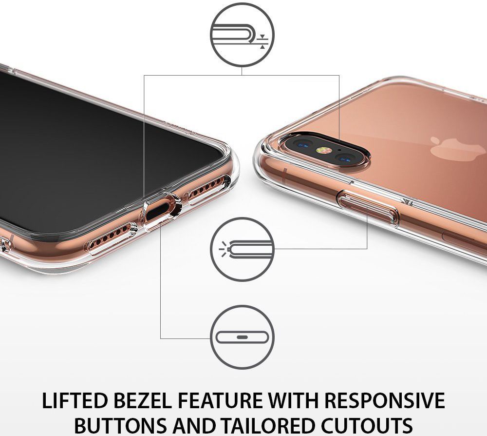 Ringke Fusion iPhone X Hoesje Doorzichtig Smoke Black afbeelding 10