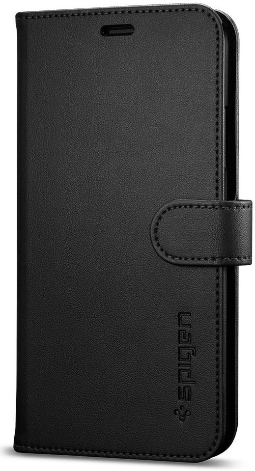 Spigen Wallet S Flip Hoesje Apple iPhone X Zwart Book Cover afbeelding 8