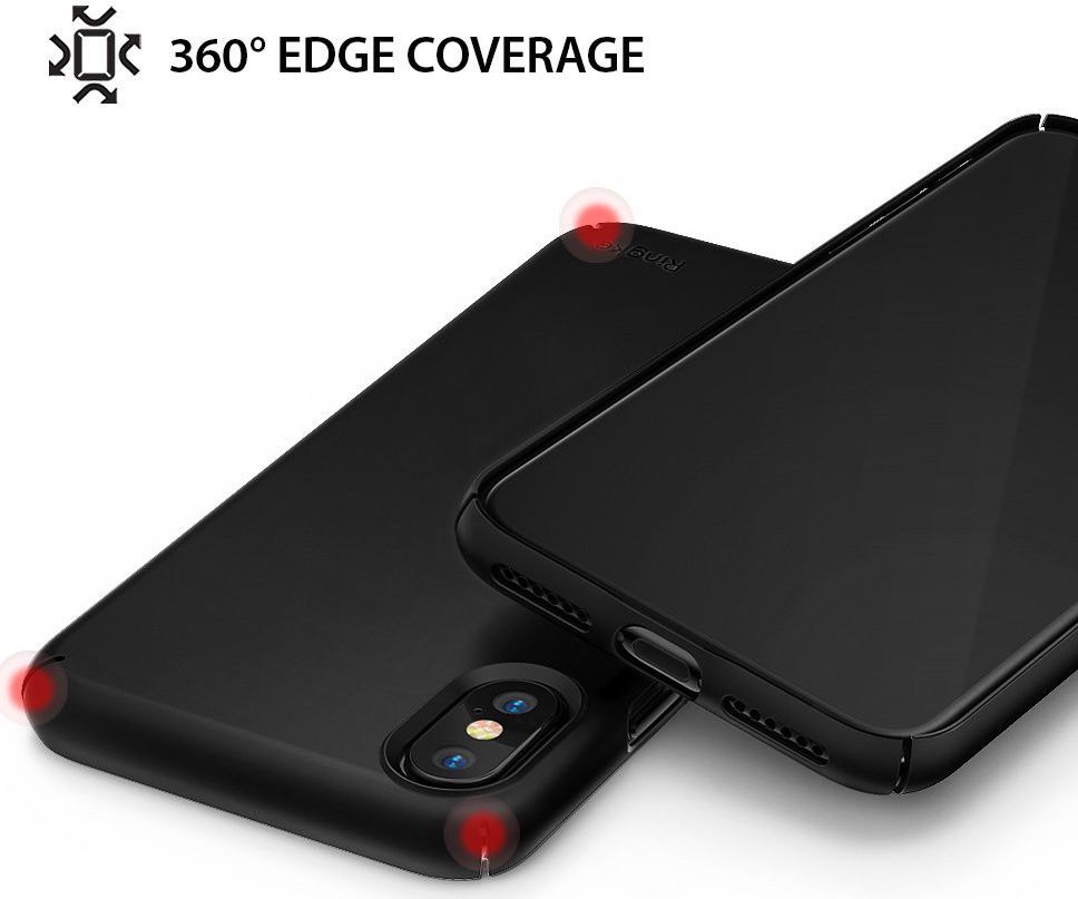 Ringke Slim Apple iPhone X Ultra Dun Hoesje Zwart afbeelding 3