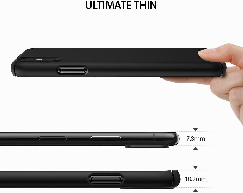 Ringke Slim Apple iPhone X Ultra Dun Hoesje Zwart afbeelding 4