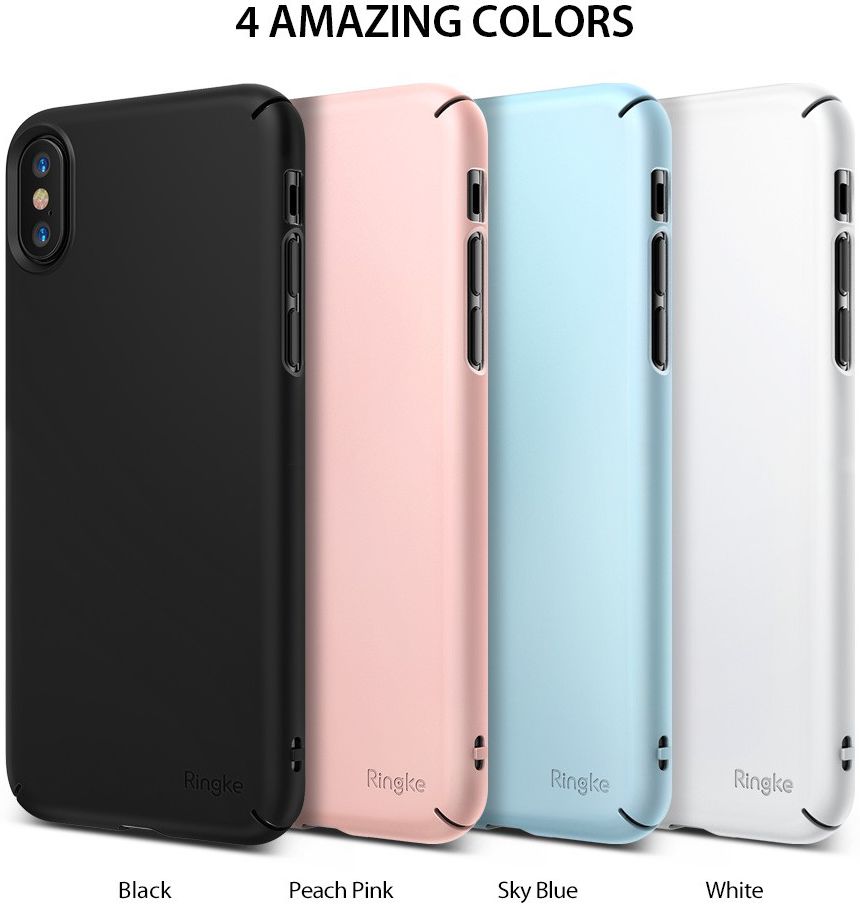 Ringke Slim Apple iPhone X Ultra Dun Hoesje Zwart afbeelding 11