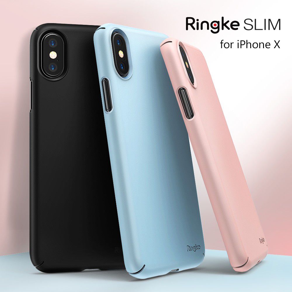 Ringke Slim Apple iPhone X Ultra Dun Hoesje Zwart afbeelding 12