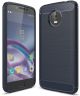 Motorola Moto E4 Plus Geborsteld TPU Hoesje Blauw