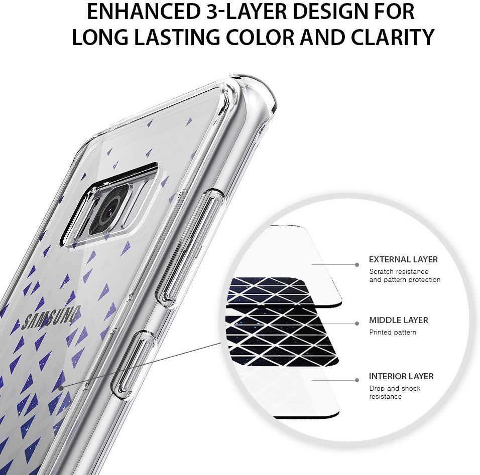Samsung Galaxy S8 Ringke Fusion Design Stargaze Waterfall Transparant afbeelding 4