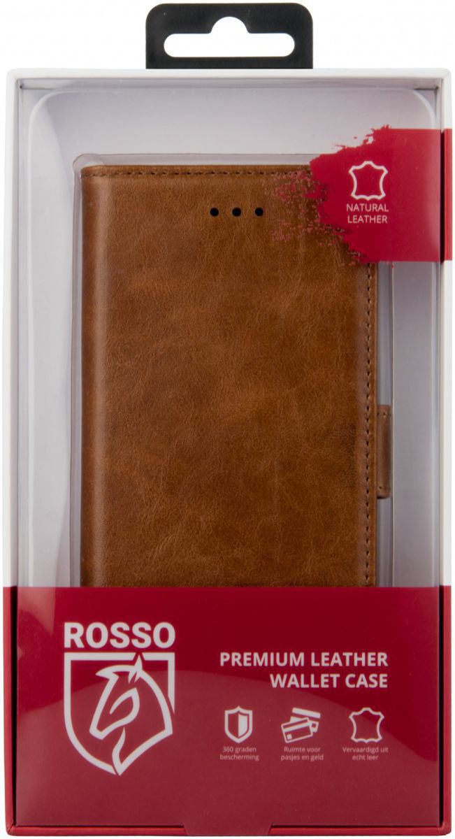 Rosso Deluxe OnePlus 5 Hoesje Echt Leer Pasjes Book Case Bruin afbeelding 13