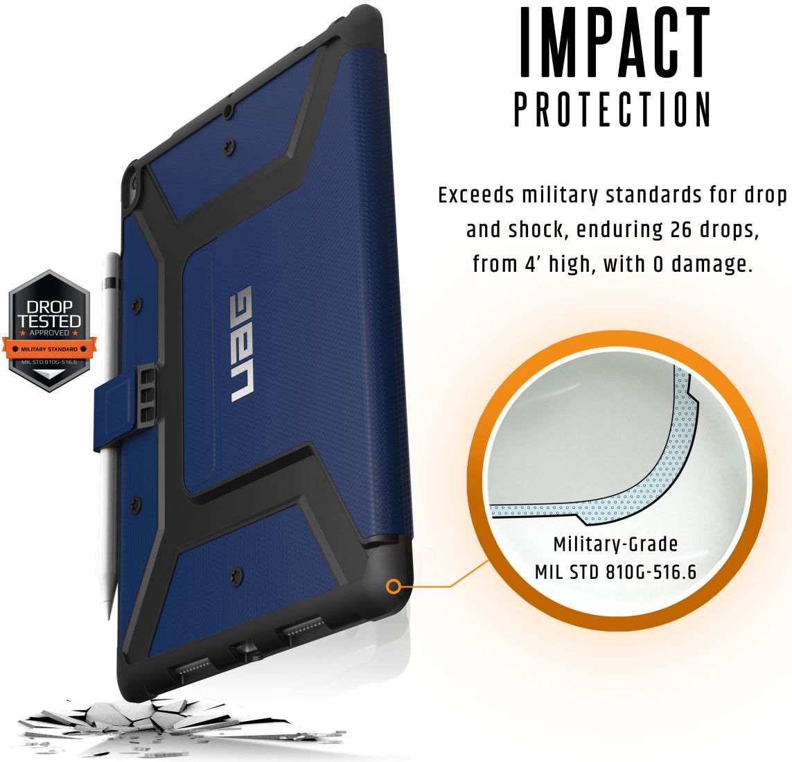 UAG iPad Air 2019 / iPad Pro 10.5 (2017) Hoes Metropolis Blauw afbeelding 4