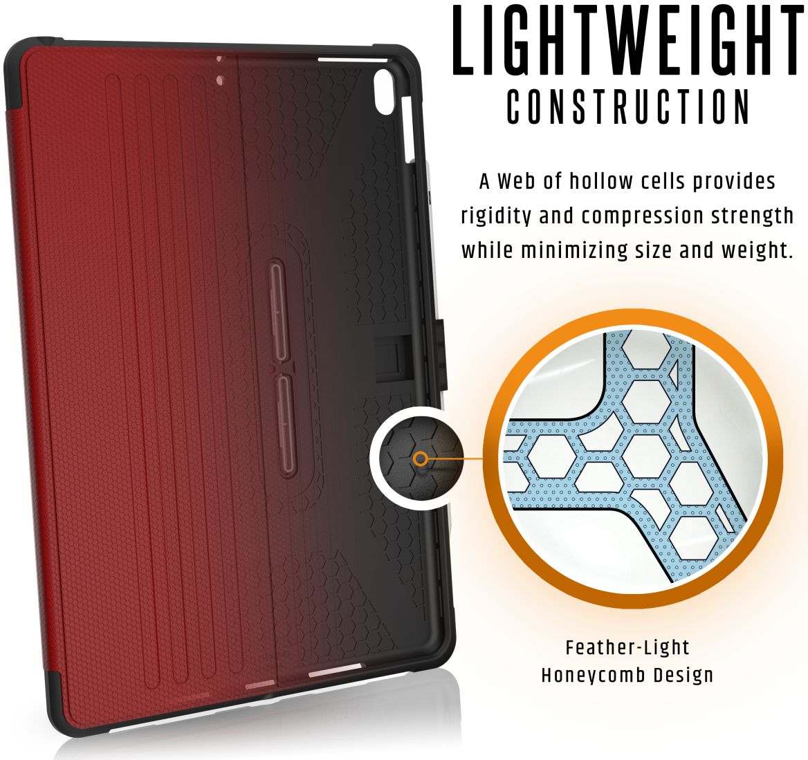 Urban Armor Gear Metropolis iPad Air 2019 / Pro 10.5 2017 Hoes Rood afbeelding 5