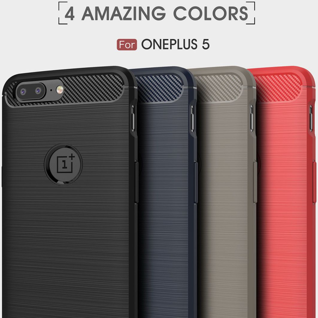 OnePlus 5 Geborsteld TPU Hoesje Zwart afbeelding 12