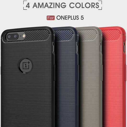 OnePlus 5 Geborsteld TPU Hoesje Zwart afbeelding 12