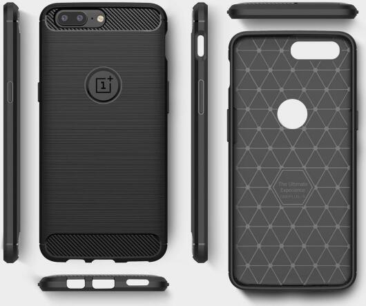 OnePlus 5 Geborsteld TPU Hoesje Zwart afbeelding 7
