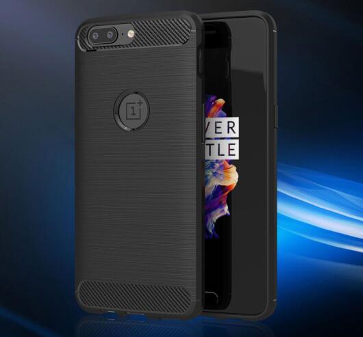 OnePlus 5 Geborsteld TPU Hoesje Zwart afbeelding 11