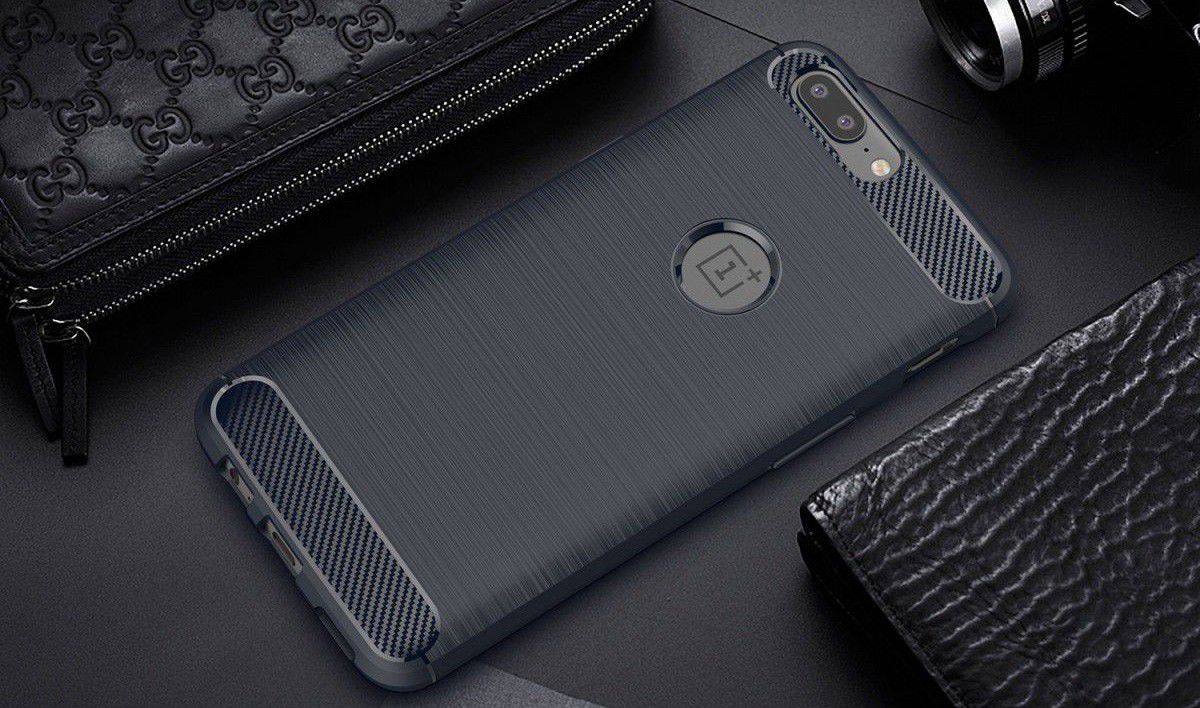 OnePlus 5 Hoesje Geborsteld TPU Blauw afbeelding 2