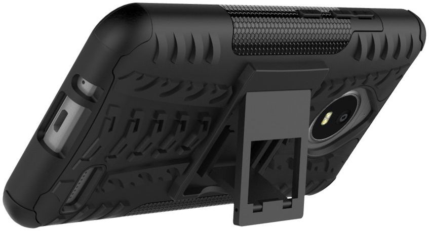 Robuuste Hybride Hoesje Motorola Moto E4 Zwart afbeelding 8