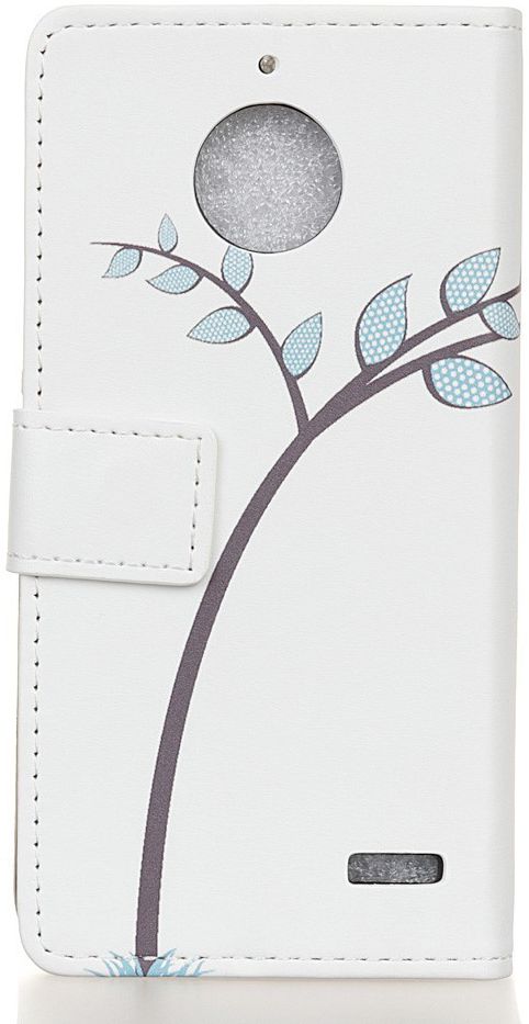 Motorola Moto E4 Portemonnee Flip Hoesje Print Boom Uilen afbeelding 2