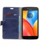 Motorola Moto E4 Plus Portemonnee Hoesje Donkerblauw