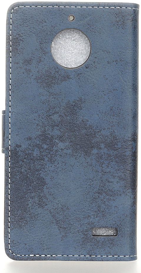Motorola Moto E4 Retro Portemonnee Hoesje Blauw afbeelding 3