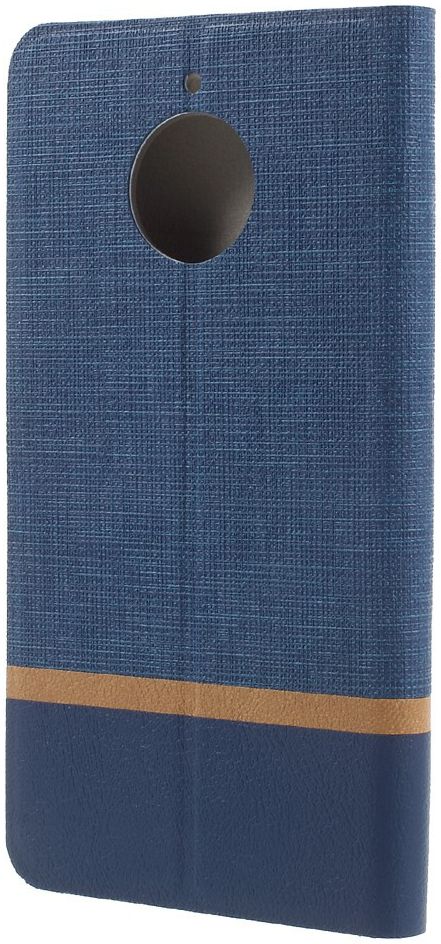 Motorola Moto E4 Plus Linnen Portemonnee Hoesje Blauw afbeelding 3