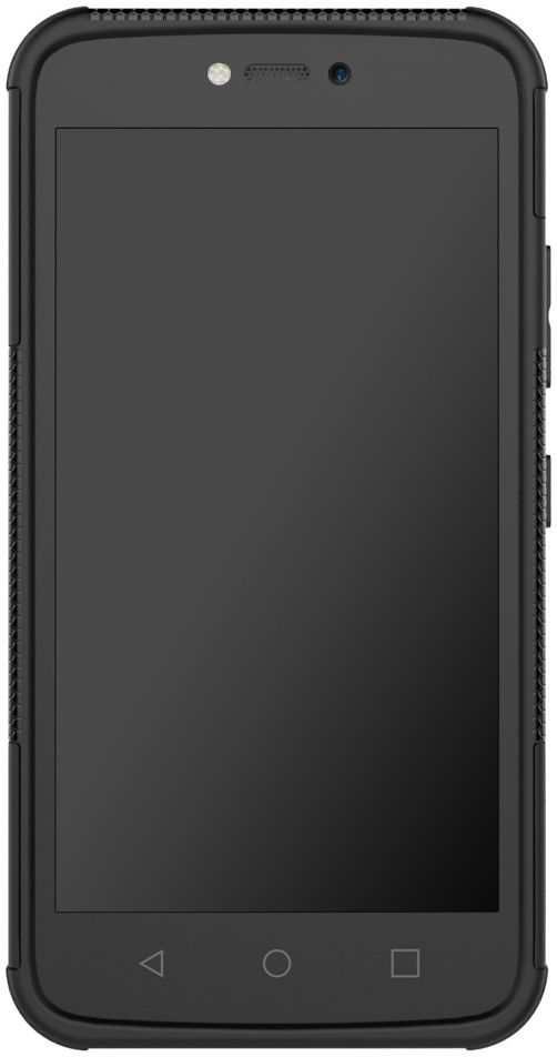 Robuust Hybride Motorola Moto C Plus Hoesje Zwart afbeelding 2