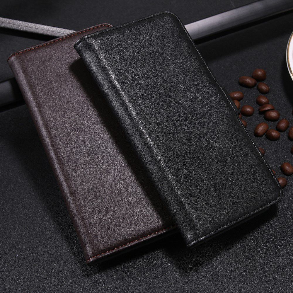 Nokia 6 Portemonnee Hoesje Kunst Leer Zwart afbeelding 10