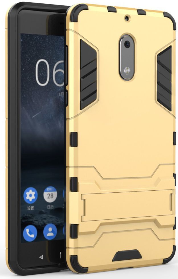 Hybride Nokia 6 Hoesje Goud afbeelding 1