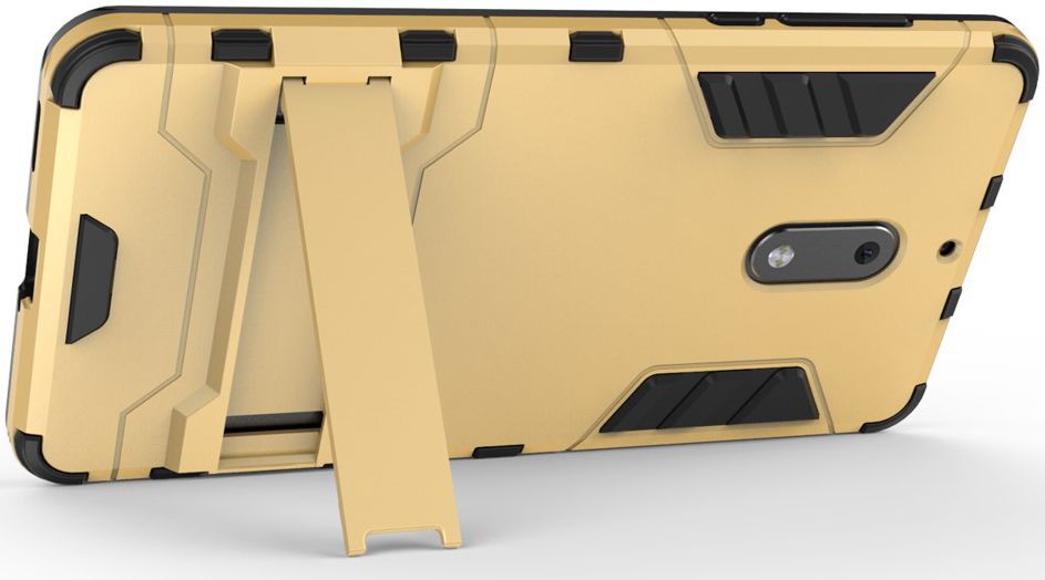 Hybride Nokia 6 Hoesje Goud afbeelding 3
