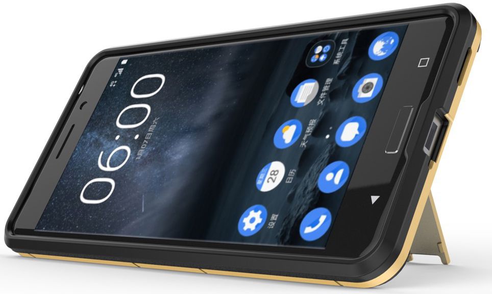 Hybride Nokia 6 Hoesje Goud afbeelding 5
