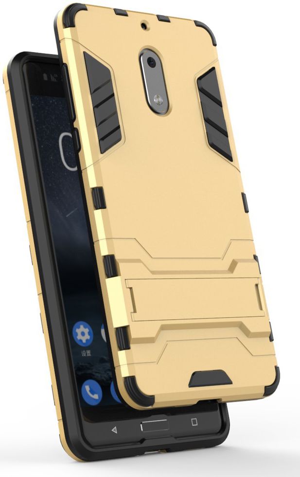 Hybride Nokia 6 Hoesje Goud afbeelding 9