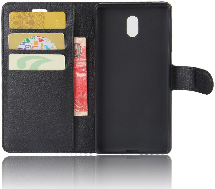 Nokia 3 Portemonnee Hoesje Zwart afbeelding 5
