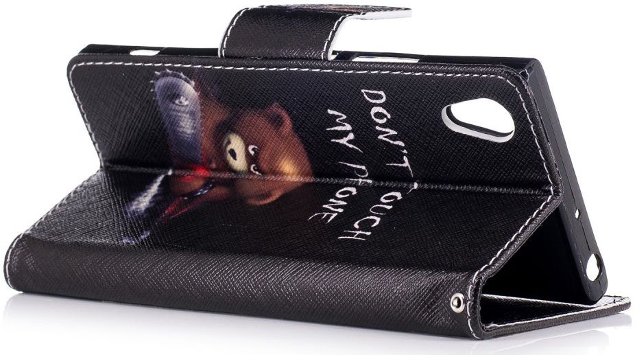 Sony Xperia XA1 Portemonnee Hoesje met Print Teddy afbeelding 2