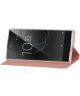 Sony Xperia XA1 Ultra Portemonnee Hoesje met Standaard Roze