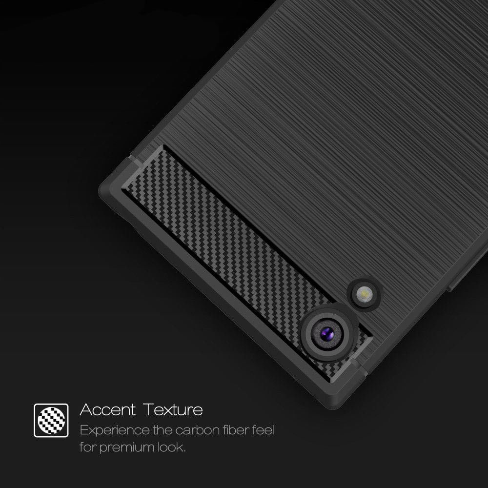 Sony Xperia XA1 Ultra Geborsteld TPU Hoesje Zwart afbeelding 8