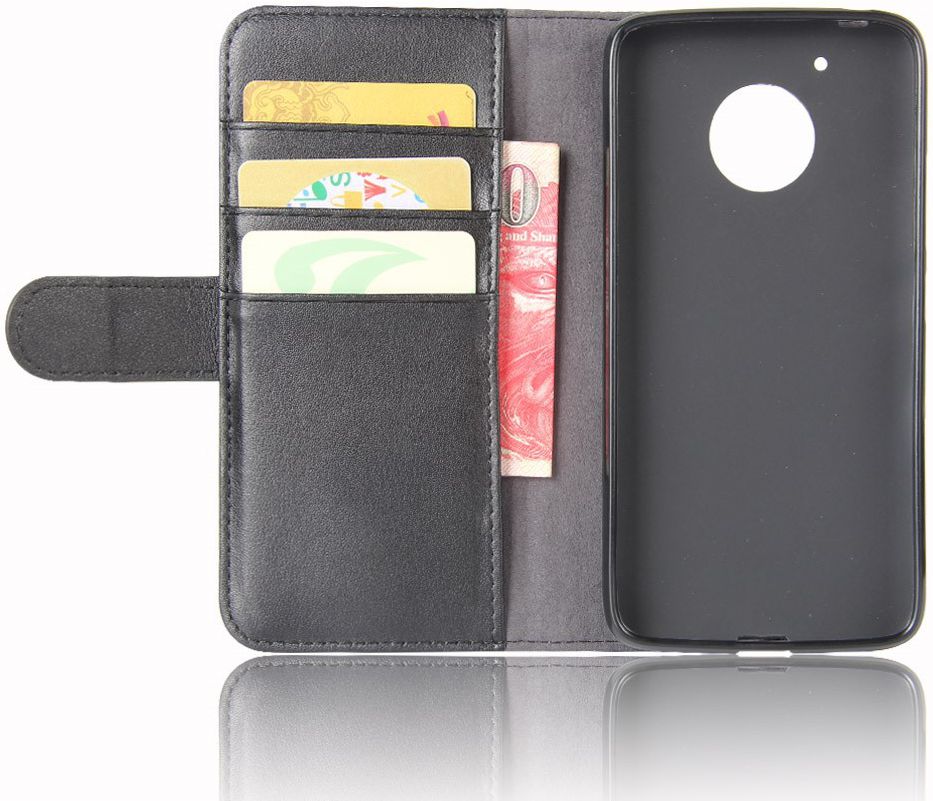 Echt Leren Motorola Moto G5 Hoesje Zwart afbeelding 7