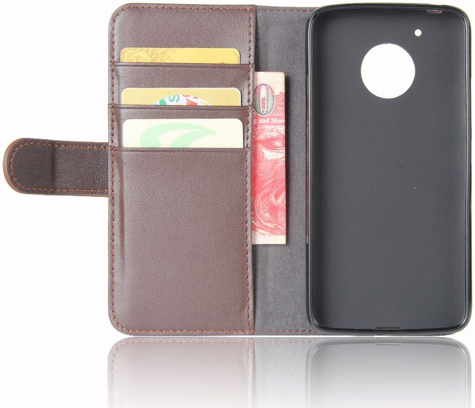 Echt Leren Motorola Moto G5 Hoesje Bruin afbeelding 8