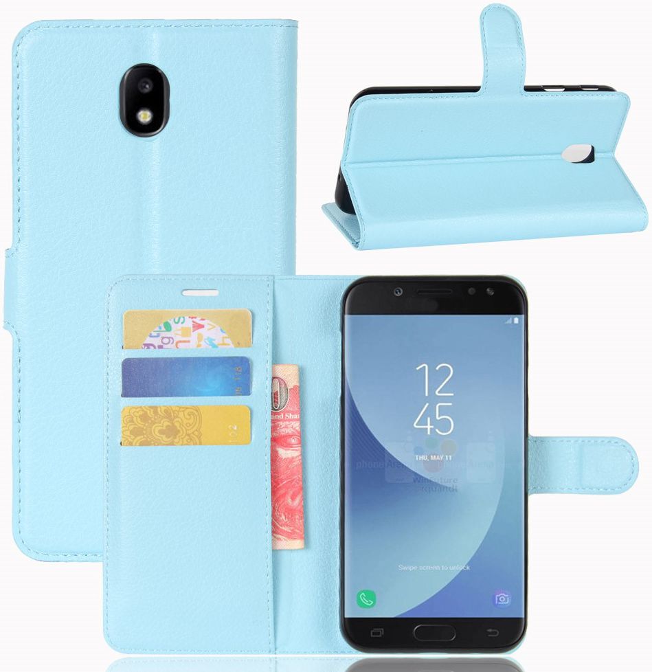 Samsung Galaxy J5 (2017) Portemonnee Hoesje met Standaard Blauw afbeelding 5