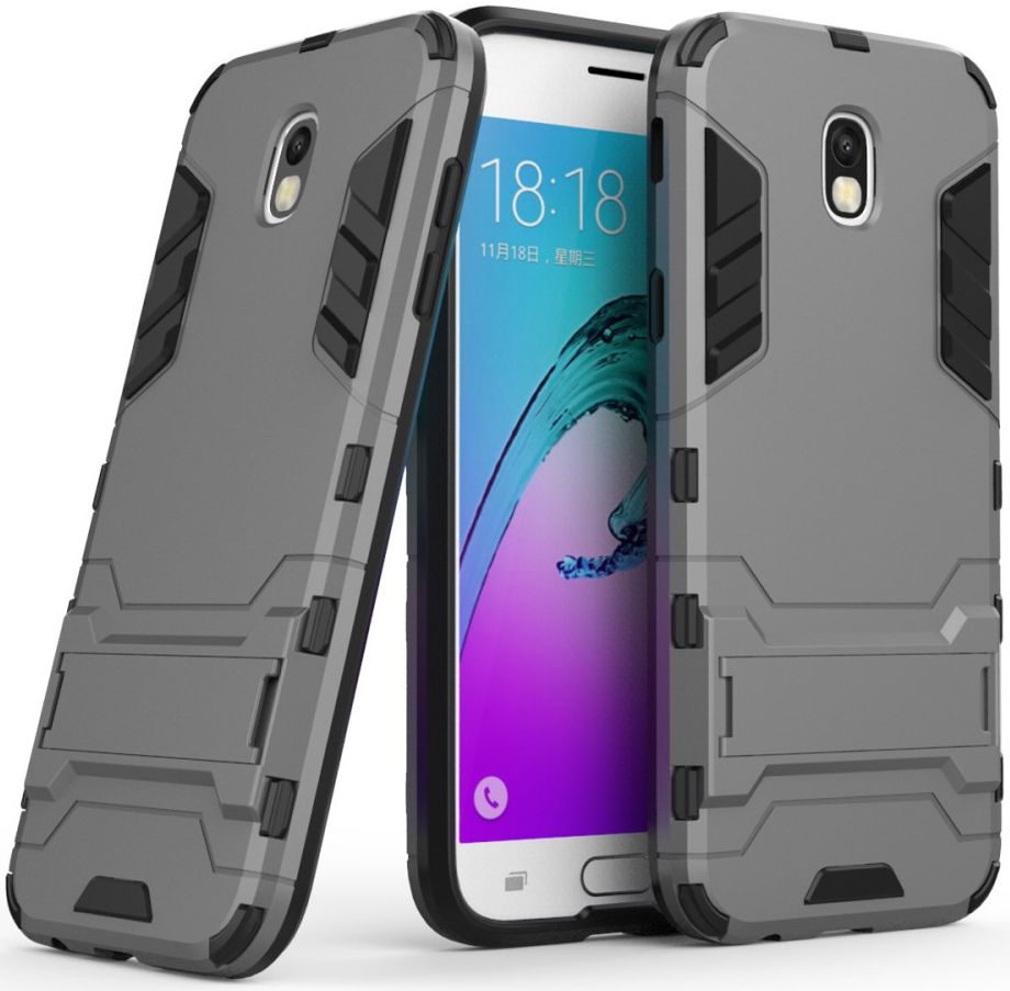 Hybride Samsung Galaxy J5 (2017) Hoesje Grijs afbeelding 2