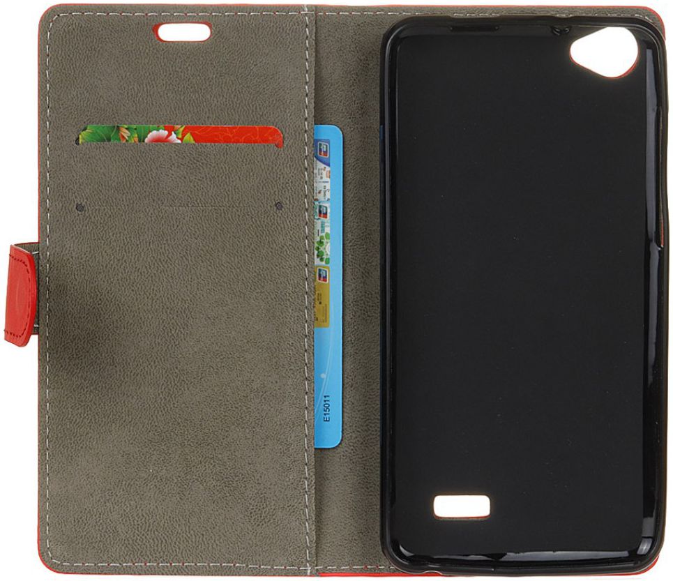 Acer Liquid Z6E Portemonnee Hoesje Rood afbeelding 2