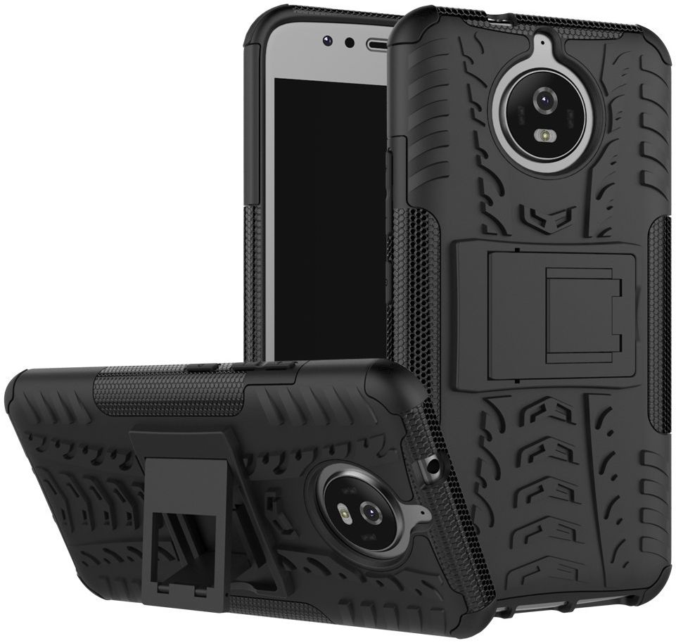 Hybride Motorola Moto G5S Back Cover Zwart afbeelding 1